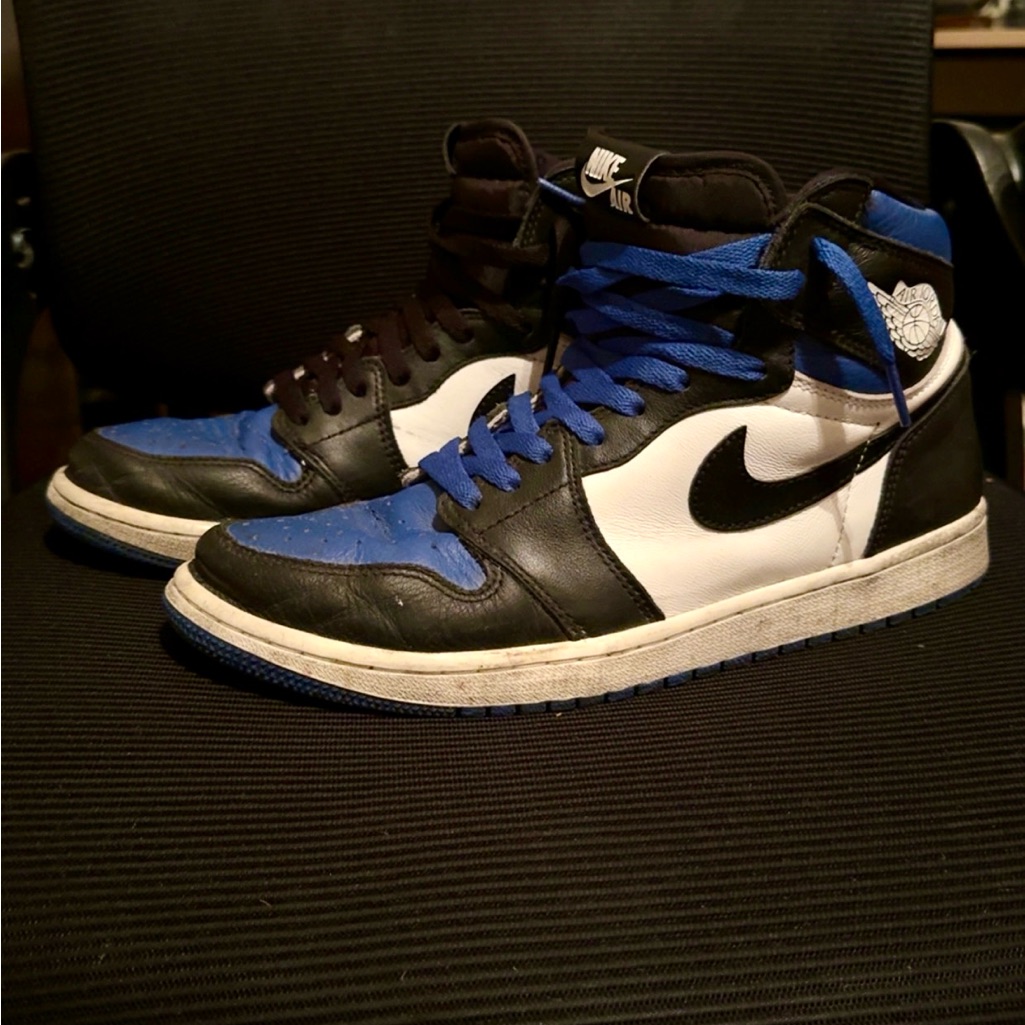 Nike Air Jordan 1 High Tops Retro High Og Royal Toe - Black, Blue, White